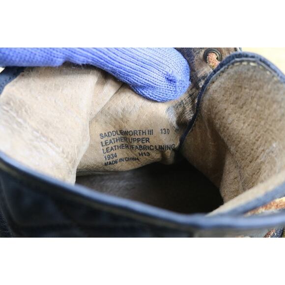 Polo Ralph Lauren Boots Mens 13D Black Leather Quilted Saddleworth III Combat - Picture 7 of 9